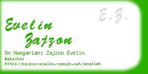 evelin zajzon business card
